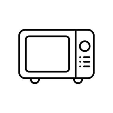 mikrodalga ikon vektör tasarımı çizimi