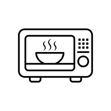 mikrodalga ikon vektör tasarımı çizimi
