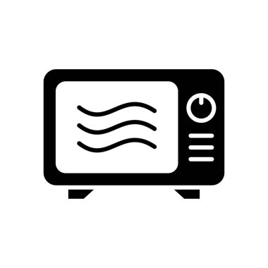 mikrodalga ikon vektör tasarımı çizimi