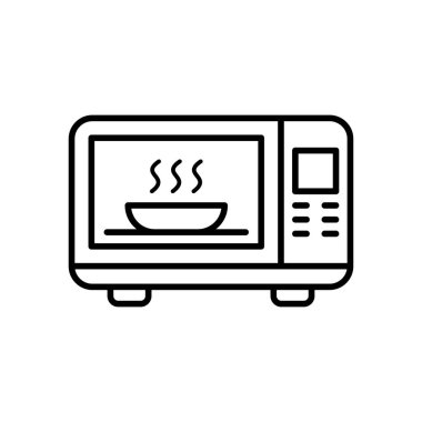 mikrodalga ikon vektör tasarımı çizimi
