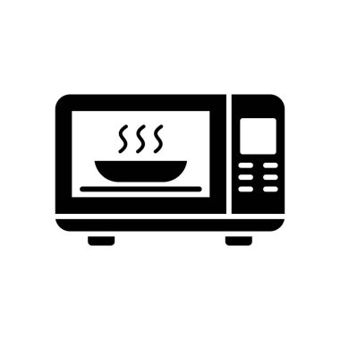 mikrodalga ikon vektör tasarımı çizimi