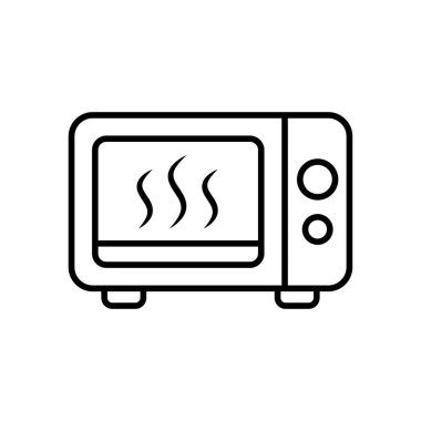 mikrodalga ikon vektör tasarımı çizimi