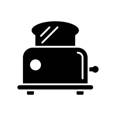 Tost Makinesi Simgesi Vektör Tasarımı Çizimi