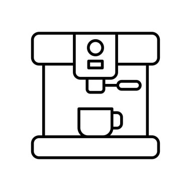 Kahve makinesi simge vektör tasarımı