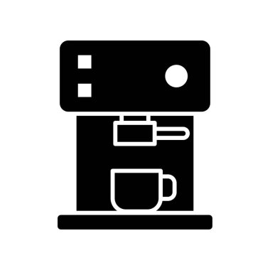 Kahve makinesi simge vektör tasarımı