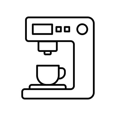 Kahve makinesi simge vektör tasarımı