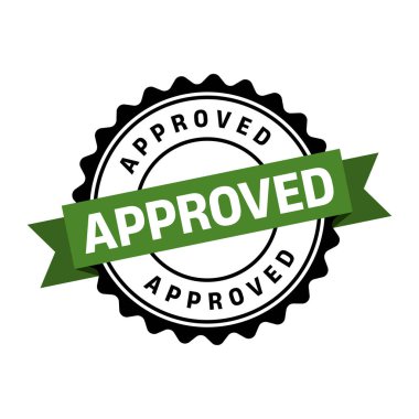 Onaylanmış Pul. Onaylanmış Kurdeleli Yuvarlak İşaret