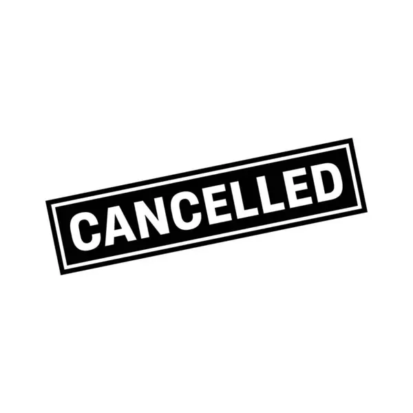 Sello Cancelado Signo Cuadrado Grunge Cancelado — Archivo Imágenes Vectoriales