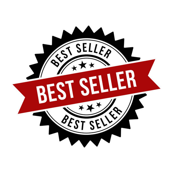 Best Seller Stamp,Best Seller Round Sign With Ribbon