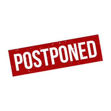 Postponed Stamp,Postponed Grunge Square Sign clipart