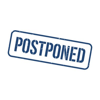Postponed Stamp,Postponed Grunge Square Sign clipart