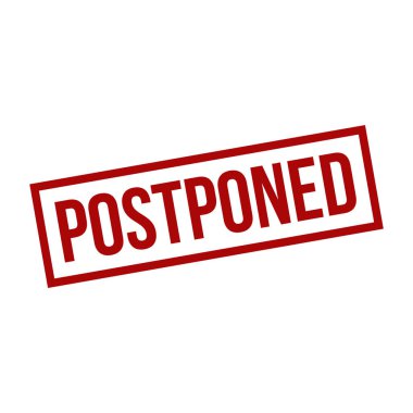 Postponed Stamp,Postponed Square Sign clipart