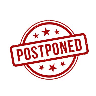 Postponed Stamp,Postponed Grunge Round Sign clipart