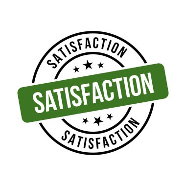 Memnuniyet damgası, tatmin edici yuvarlak işaret.