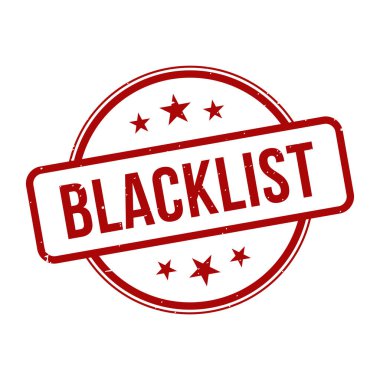 Blacklist Stamp,Blacklist Grunge Round Sign clipart
