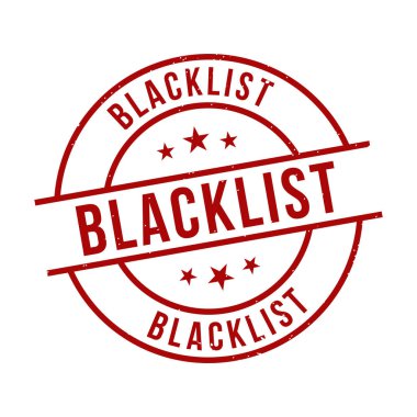 Kara Liste Damgası, Kara Liste Grunge Yuvarlak İşareti