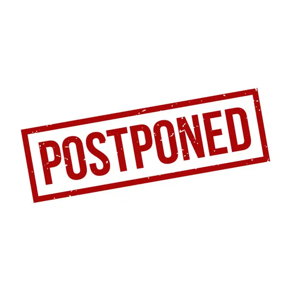 Postponed Stamp Postponed Grunge Square Sign — Stock Vector