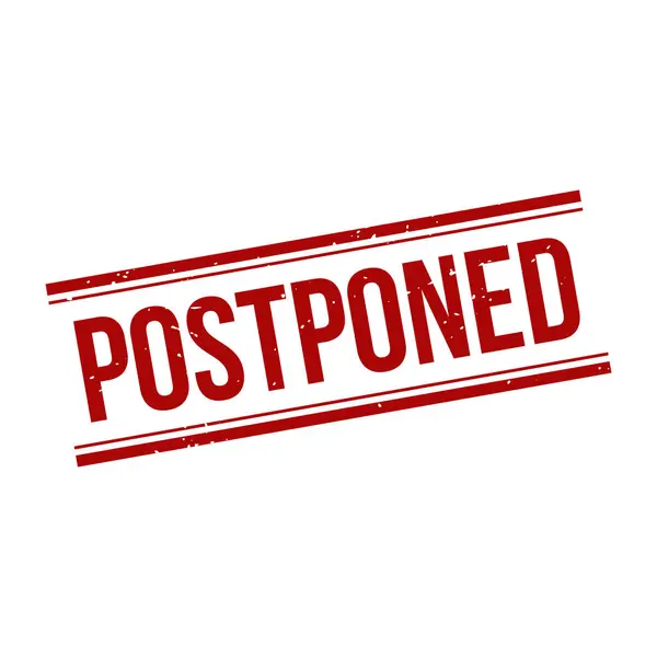 Postponed Stamp Postponed Grunge Square Sign — Stock Vector