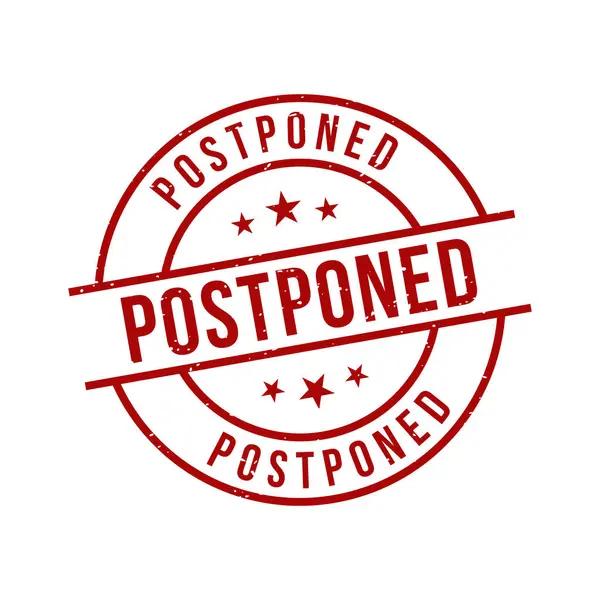 Postponed Stamp Postponed Grunge Sign — Stock Vector