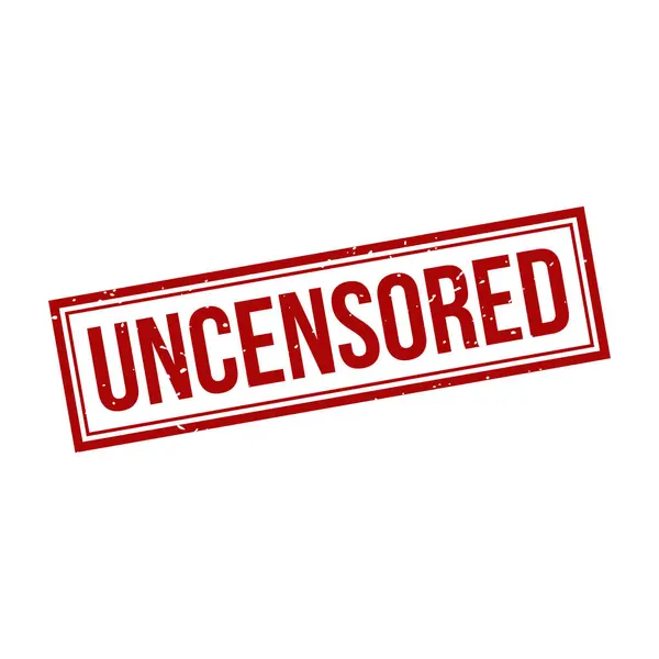 Timbro Non Censurato Uncensored Grunge Square Sign — Vettoriale Stock