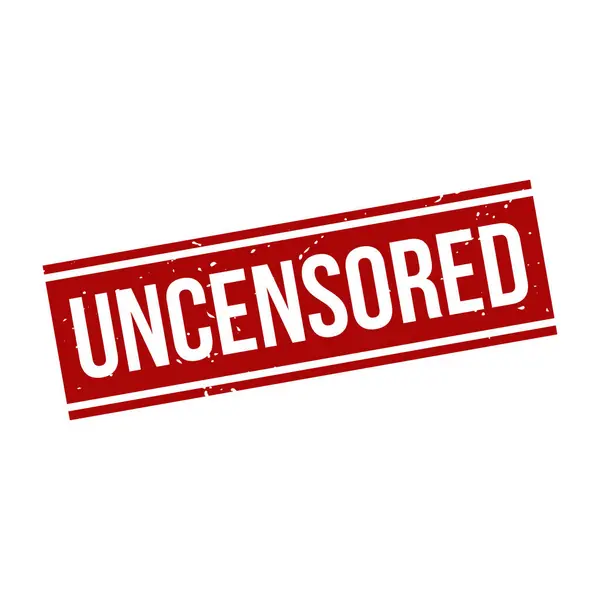 Timbro Non Censurato Uncensored Grunge Square Sign — Vettoriale Stock