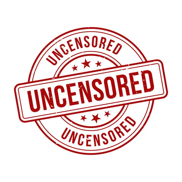 Ongecensureerde Postzegel Ongecensureerd Grunge Sign — Stockvector