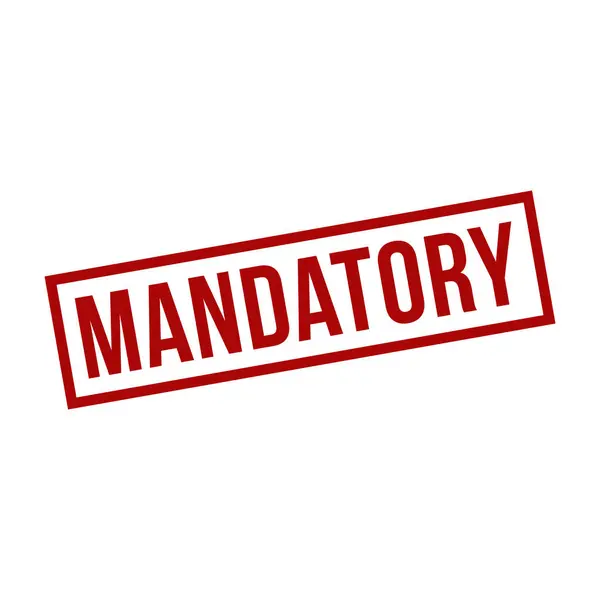 Mandatory Stamp Mandatory Square Sign — Stock Vector