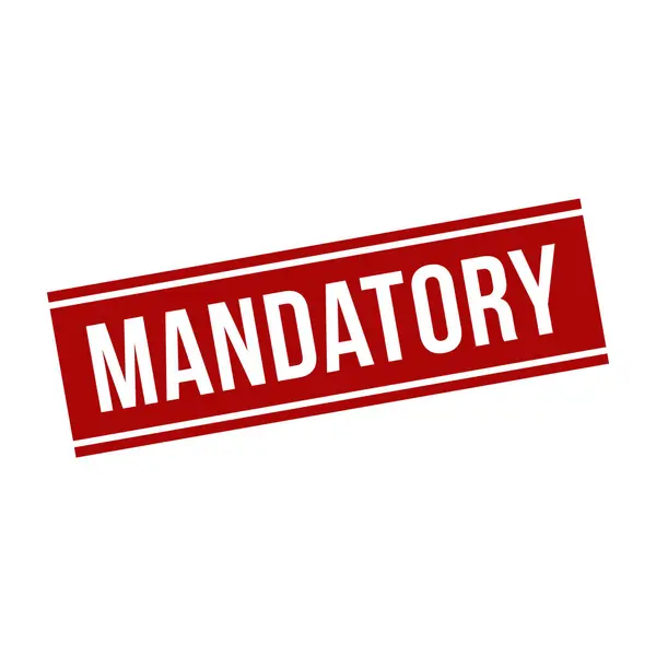 Mandatory Stamp Mandatory Square Sign — Stock Vector