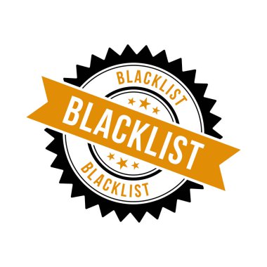 Kara Liste Damgası, Kara Liste Grunge Yuvarlak İşareti