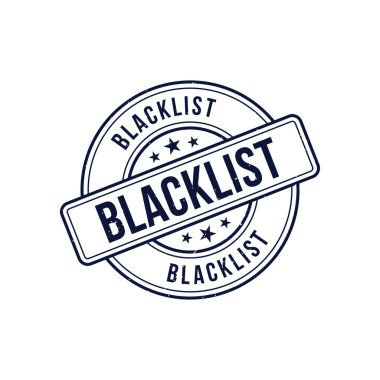 Kara Liste Damgası, Kara Liste Grunge Yuvarlak İşareti