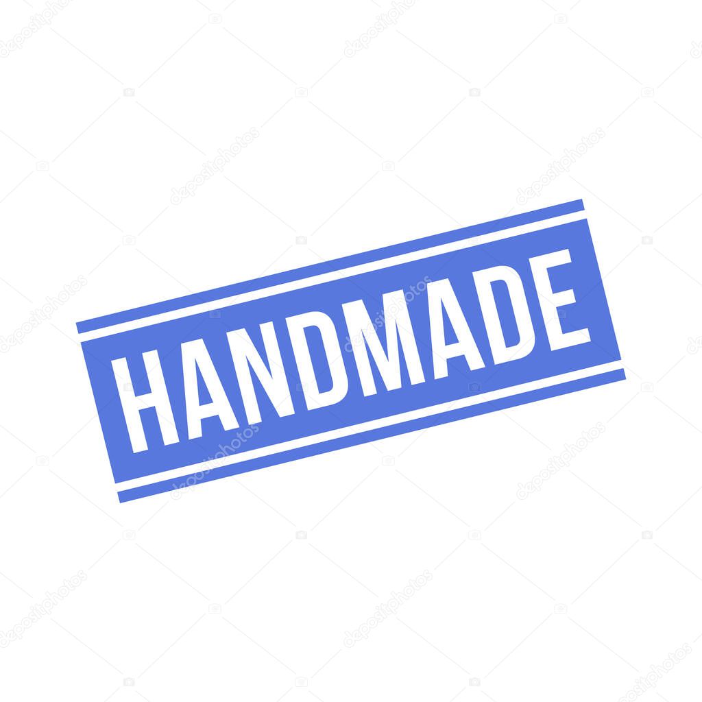 Handmade Stamp, Handmade Grunge Square Sign