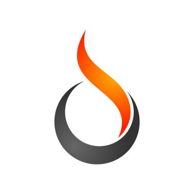 Ateş Ateş Simgesi Vektör Şablonu