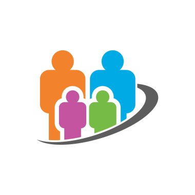 Aile Bakımı Simgesi Vektör Logo Şablonu