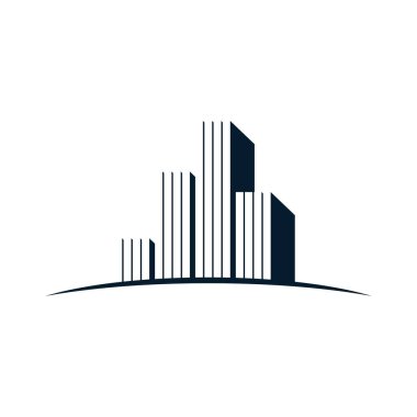 Mimari Logo Şablonu Çizim Tasarımı. Vektör EPS 10.