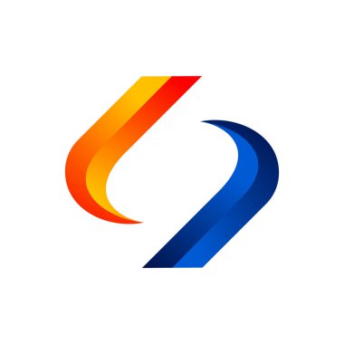 S harfi İlk Swoosh Vektör Logo Şablonu