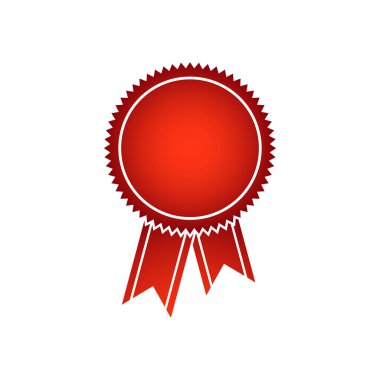 Ödül Kurdelesi Rosette Rozet Simgesi Logo Şablonu Çizim Tasarımı. Vektör EPS 10.