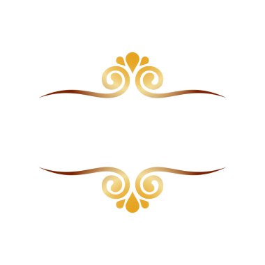 Dekorasyon Amblem Vektör Logo Şablonu Çizim Tasarımı