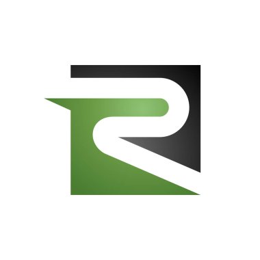 Harf R İlk Vektör Logo Şablonu Çizim Tasarımı