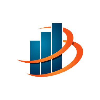 Menkul Kıymetler Borsası Finans ve Danışma Logosu Çizim Tasarımı EPS 10