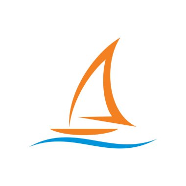 Tekne Simgesi Vektör Logo Şablonu EPS 10 Tasarımı