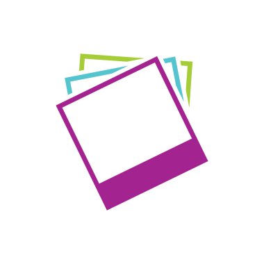 Fotoğraf Kağıdı Vektör Logo Şablonu Çizim Tasarımı. Vektör EPS 10.