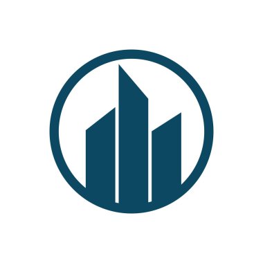 Mimari Logo Şablonu Çizim Tasarımı. Vektör EPS 10.