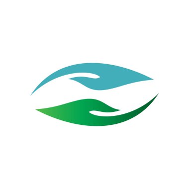 Eller Yardımseverlik Simgesi Vektör Logo Şablonu