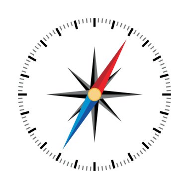 Pusula Rose Simgesi Logo Şablonu Çizim Tasarımı