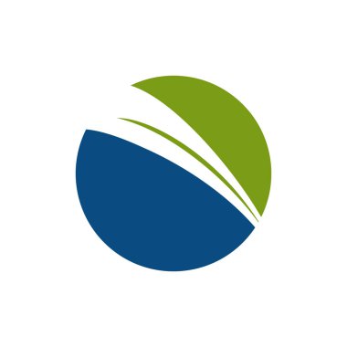 Finans veya Sigorta Simgesi Vektör Logo Şablonu için Soyut Swoosh