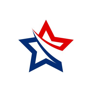 American Star Logo Şablon Çizim Tasarımı