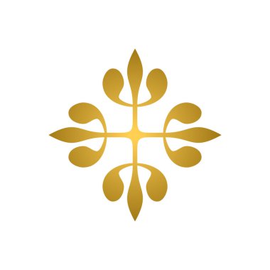 Çiçek Çiçeği Logo Şablonu Çizim Tasarımı