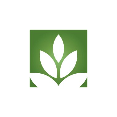 Doğal Yapılı Simge Vektör Logo Şablonu