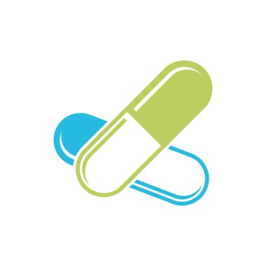 Moda Kapsülü Tıbbi Simge Vektör Şablonu