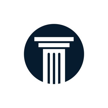 Temel Hukuk Bürosu Logo Şablonu Çizim Tasarımı